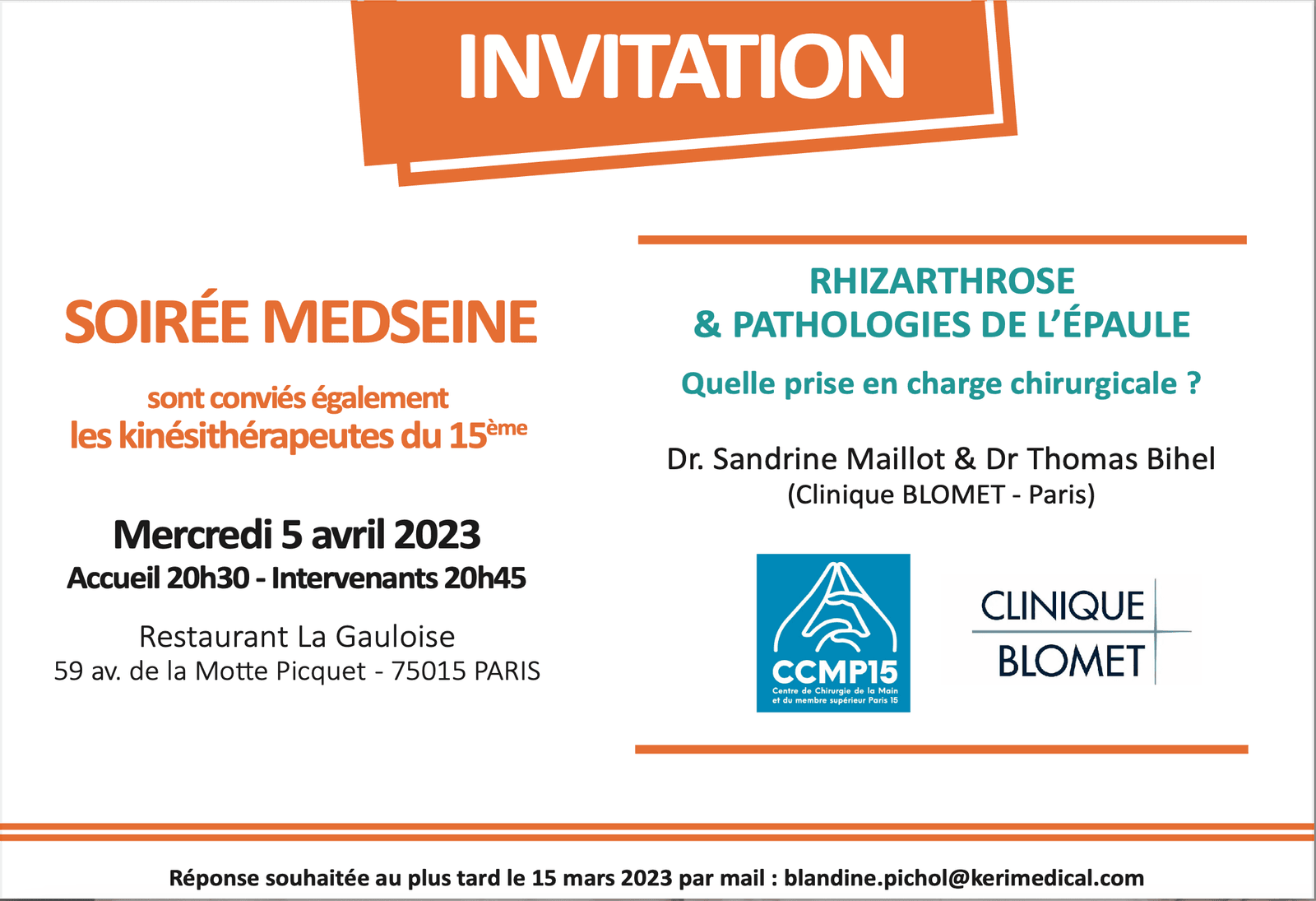 featured image thumbnail for post SOIREE FORMATION MEDSEINE
